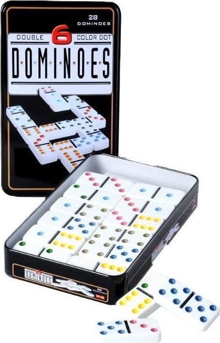 Domino Double 6 w metalowym pudełku