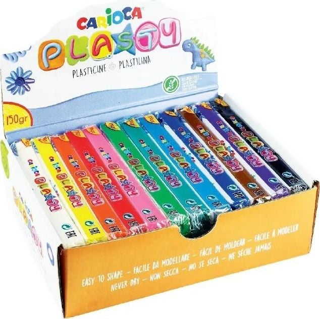 Carioca Plastelina 150g x 12 kolorów display