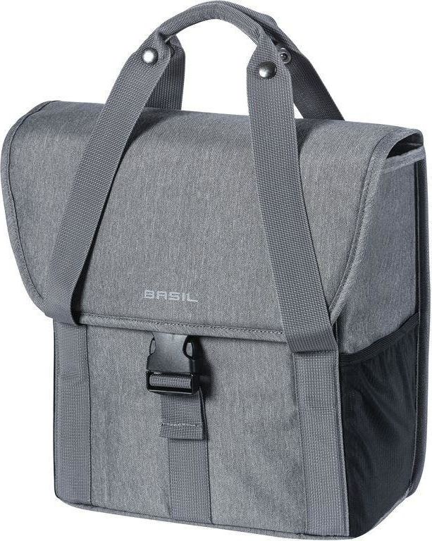 Basil Sakwa miejska pojedyncza BASIL GO SINGLE BAG 16L, mocowanie na haki Hook-On System, szary (NEW)