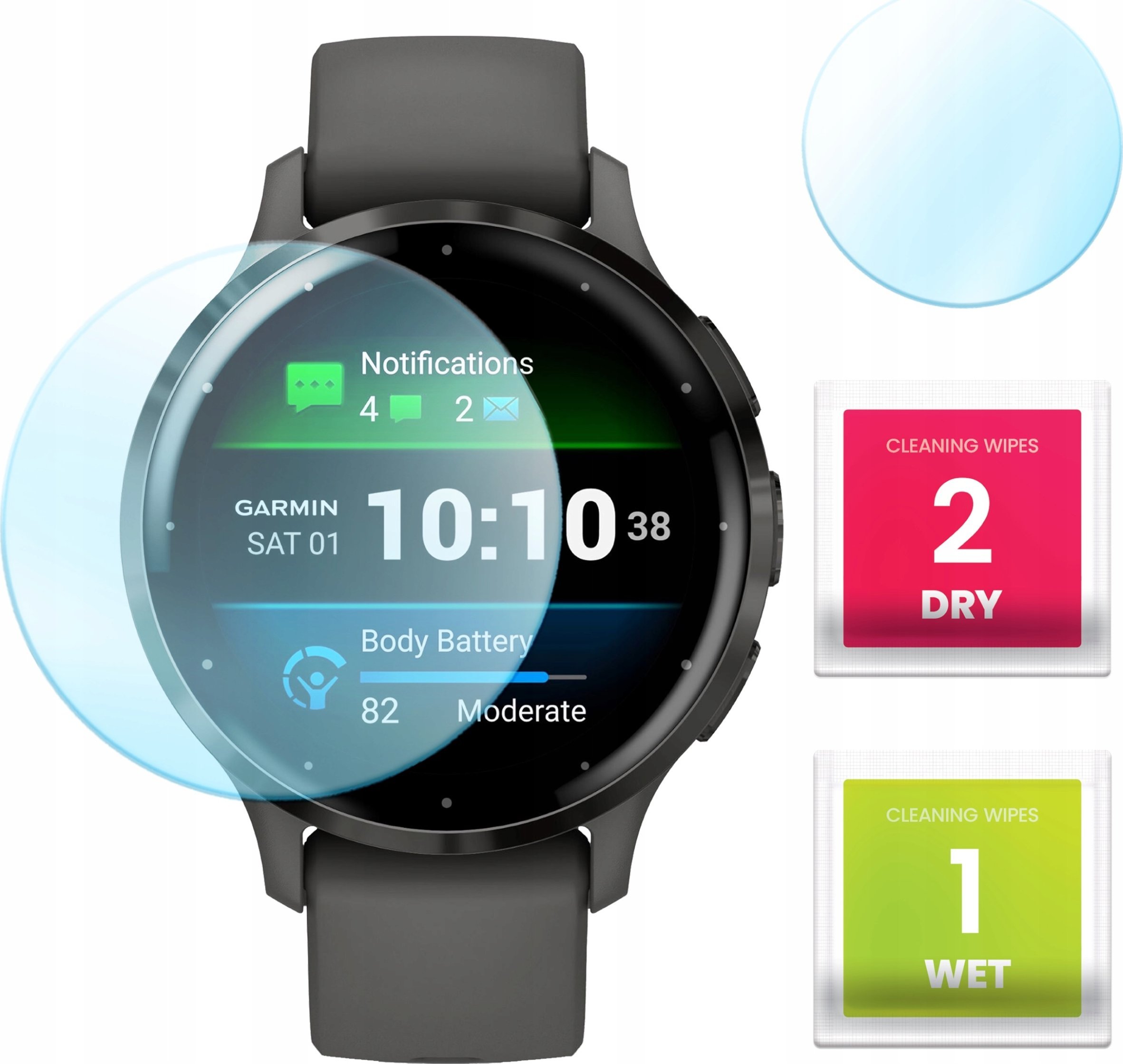 Hello Case Szkło Hybrydowe do Garmin Venu 3S (Szybka, Szkiełko, Ochronne, Odporne)