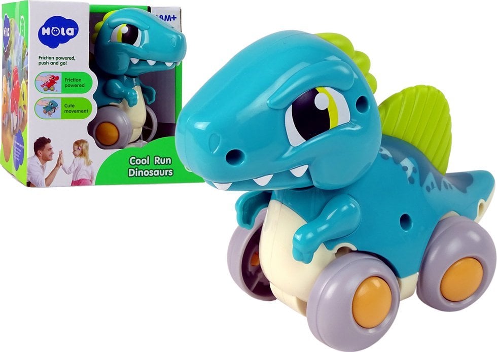 Figurka LeanToys Dinozaur Na Kółkach Niebieski Figurka Spinosaurus