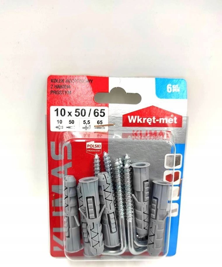 Wkręt-met BLISTER KOŁ.ROZ.Z HAKIEM PROSTYM 10 kod: