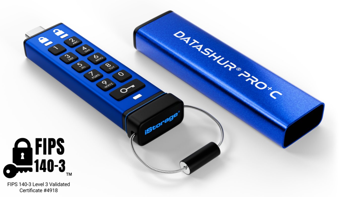 iStorage datAshur PRO+C pamięć USB 32 GB USB Type-C 3.2 Gen 1 (3.1 Gen 1)