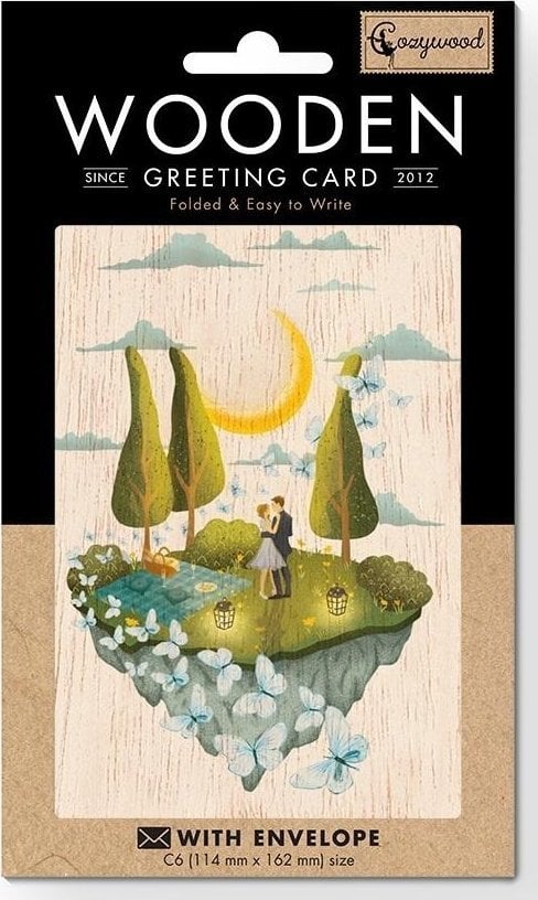 Teka Karnet drewniany C6 + koperta ¦lub Wyspa miło¶ci