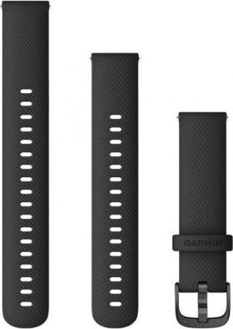 Garmin Pasek silikonowy na nadgarstek Quick Release 18 (czarny / popielata sprzączka) (010-12932-01)