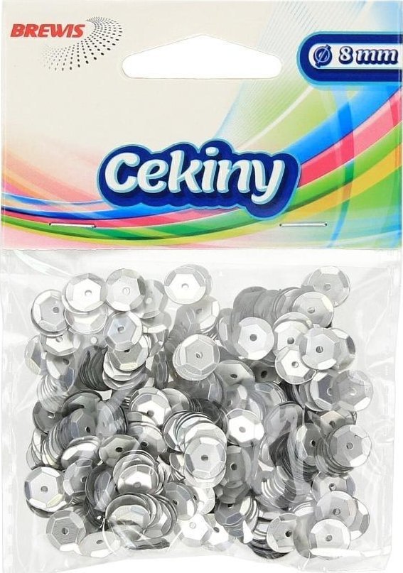 Cekiny 6mm 10g matowe srebrny