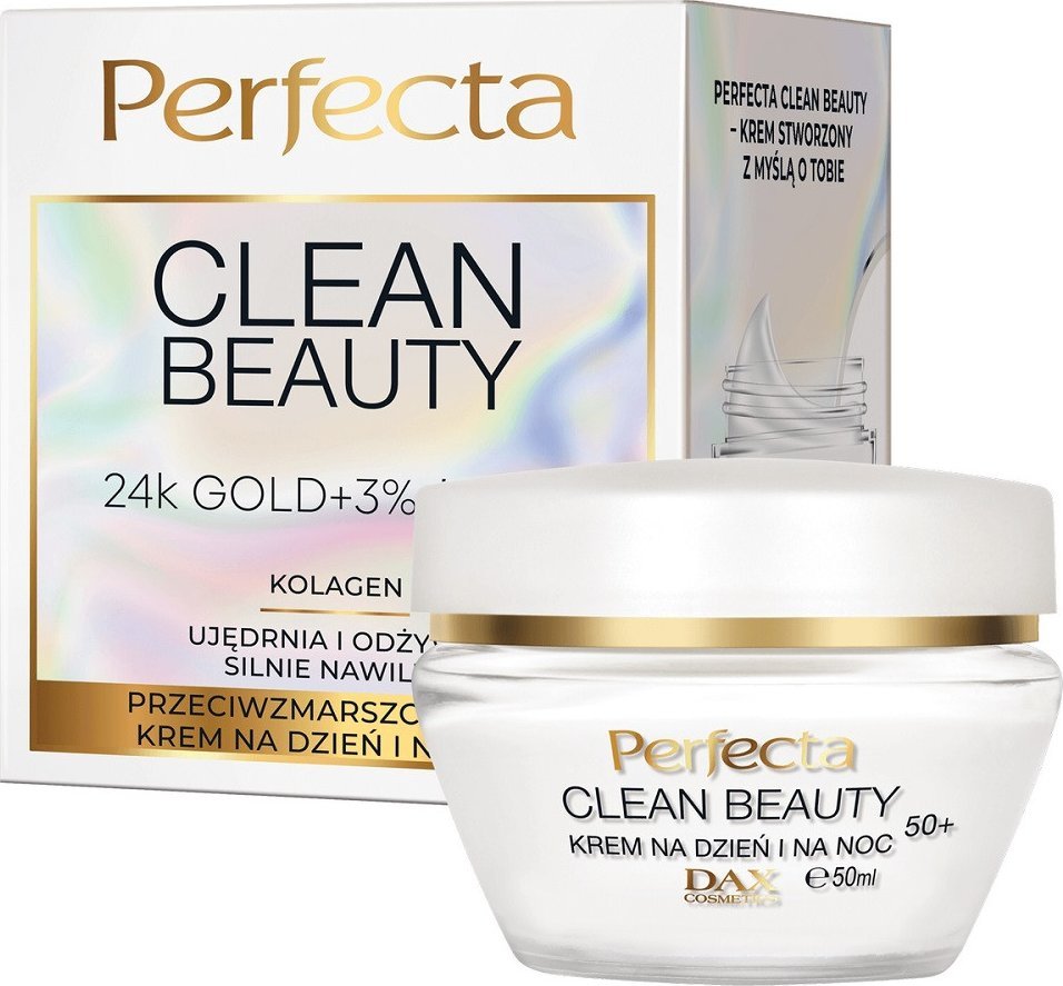 Perfecta Clean Beauty 50+ Przeciwzmarszczkowy krem na dzień i na noc 50ml