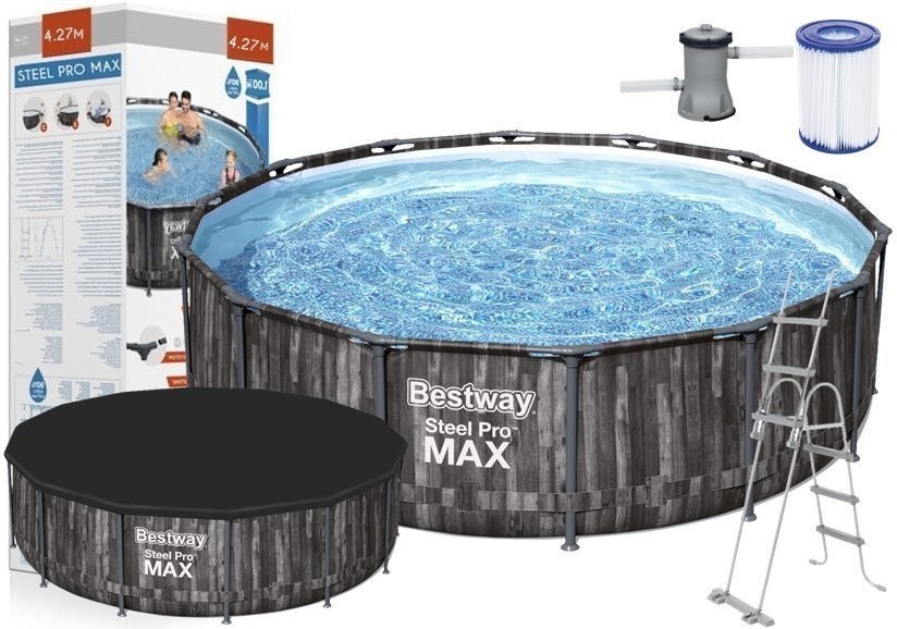 Frame pool BESTWAY Steel Pro Max, gray, 13030 l, 427 x 107 cm,
