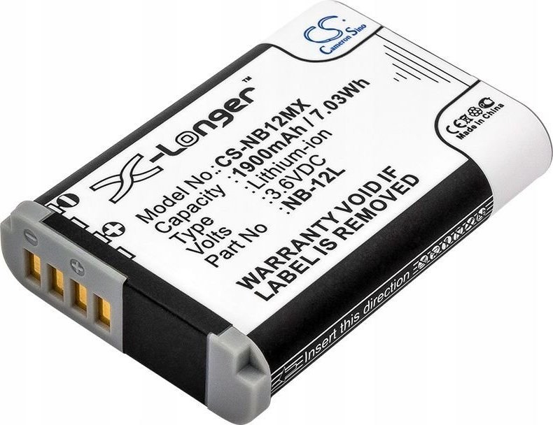 Akumulator Cameron Sino Akumulator Bateria Typu Nb-12l / Nb12l Do Canon / Cs-nb12mx