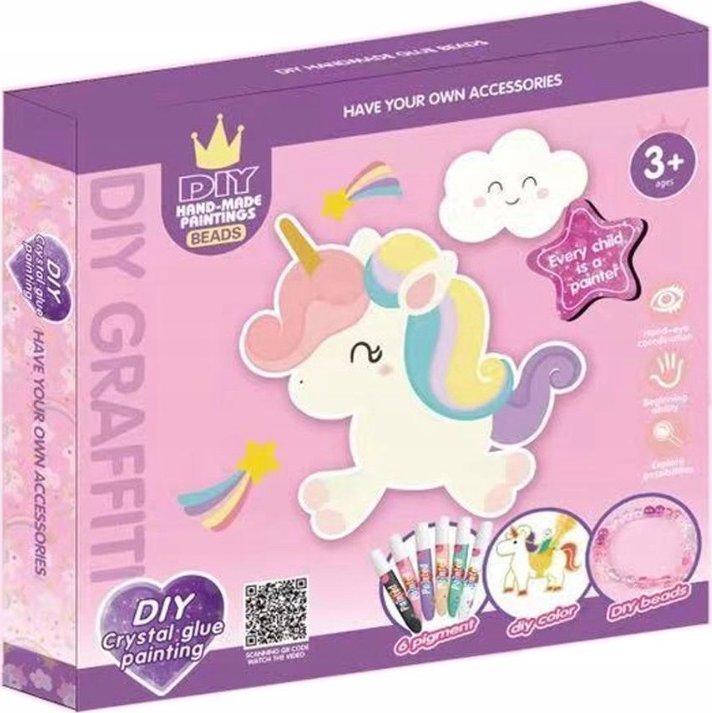 Askato Zestaw kreatywny jednorożce księżniczki DIY Askato