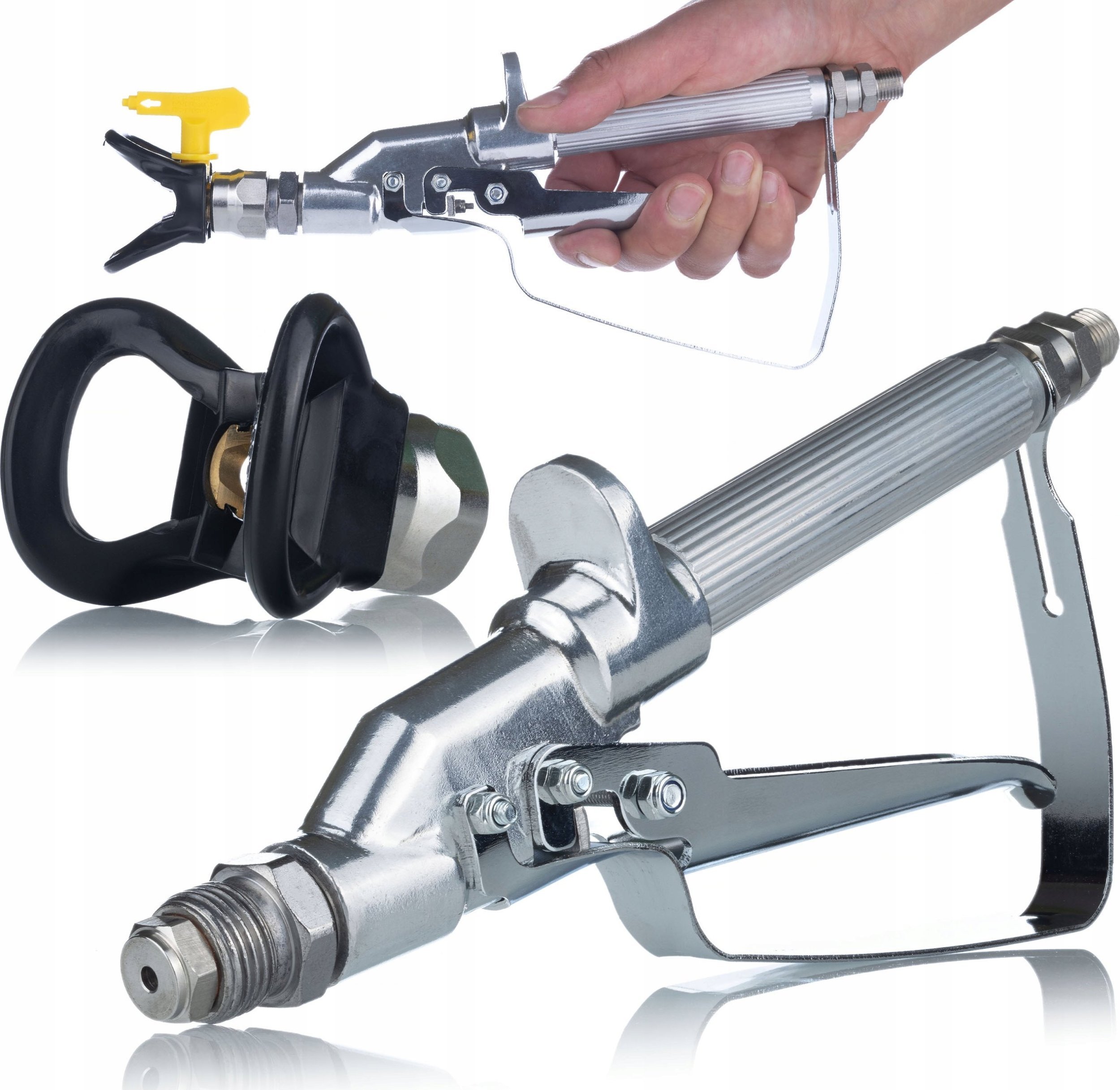 Rosfix Rosfix Liniowy pistolet malarski Rosfix UltraSpray PMLRUS01 z osłoną+Dysza Malarska Rosfix Ultra Spray 517+2x Filtr paluszkowy biały 60 mesh