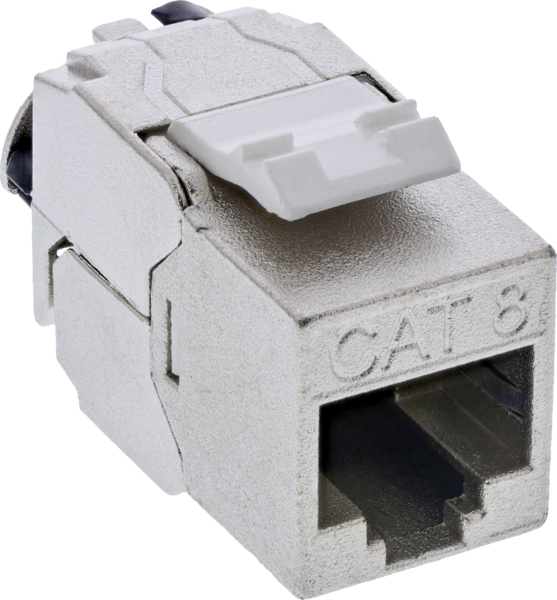 InLine 24pcs. Bulk-Pack InLine® Keystone RJ45 jack slim, SNAP-In, Cat.8.1, integrated cable tie
