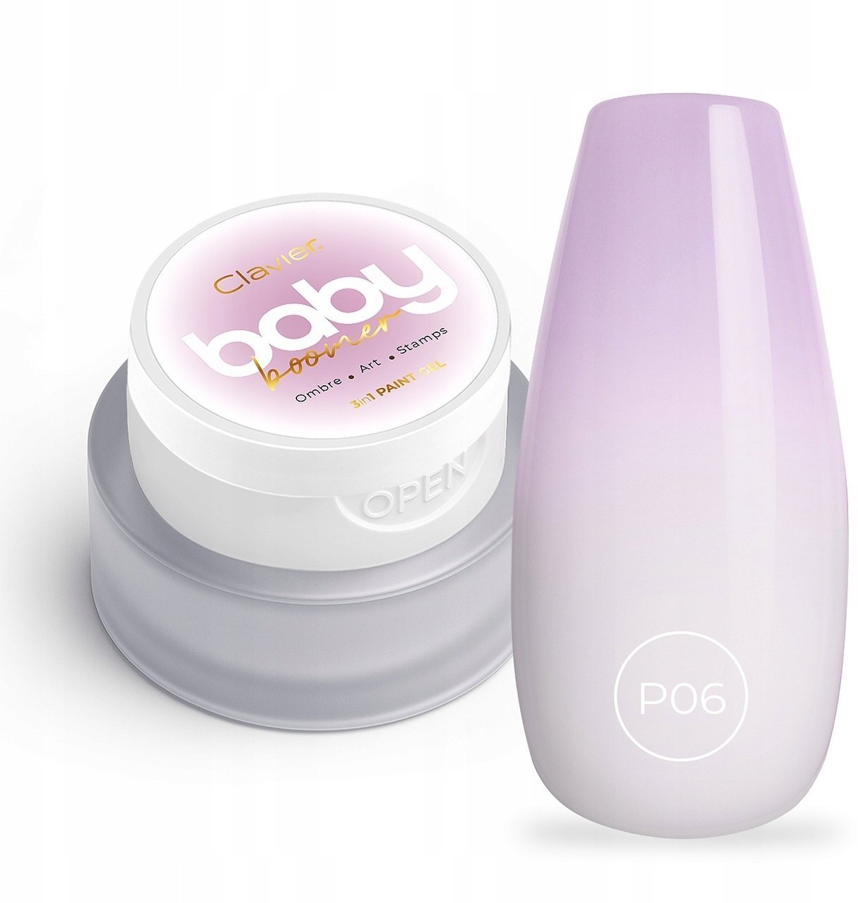 Silcare CLAVIER_Baby Boomer budujący żel 3w1 P06 Lilacelle 3g