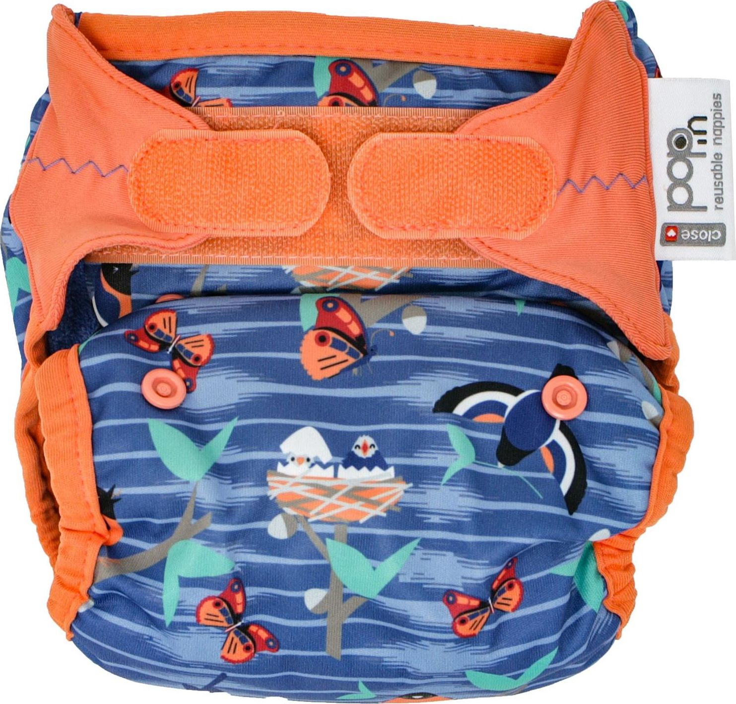 Close Caboo Otulacz, pieluszka wielorazowa V2 Twilight Garden z wkładem babusowym 3-16 kg, 1 szt.