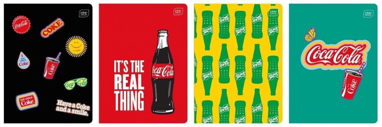 Zeszyt A5/32K trzylinia Mat+UV Coca Cola (10szt)