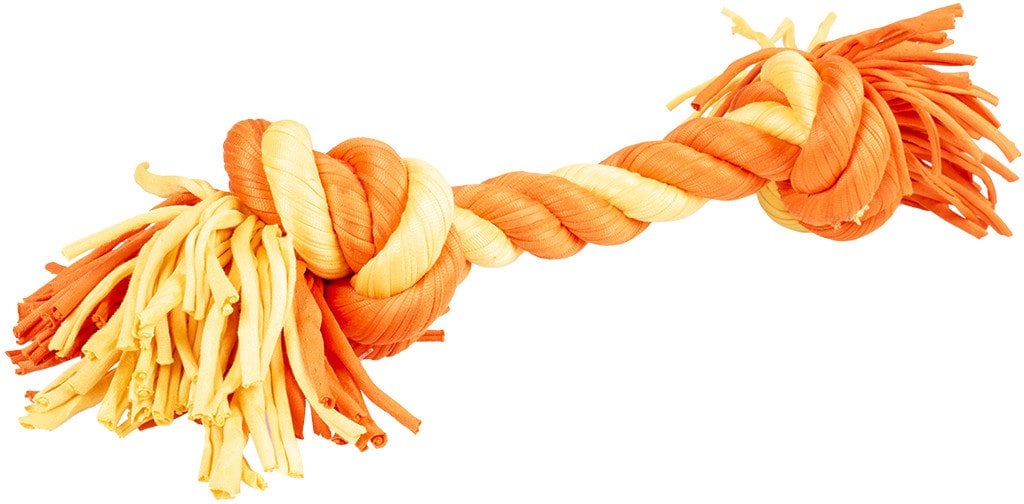 DUVO+ ZABAWKA SZNUR 2 WĘZŁY POMARAŃCZOWO-ŻÓŁTY L 40x12x8cm 15032