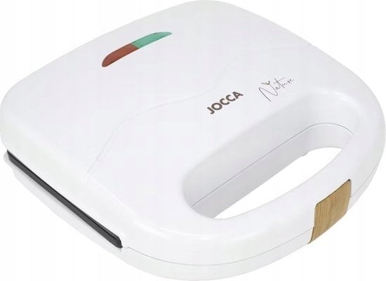 Opiekacz Jocca Opiekacz do kanapek biały z drewnianymi detalami