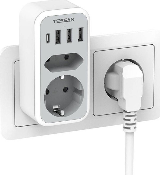 Tessan Gniazdko ścienne Tessan TS-328-DE