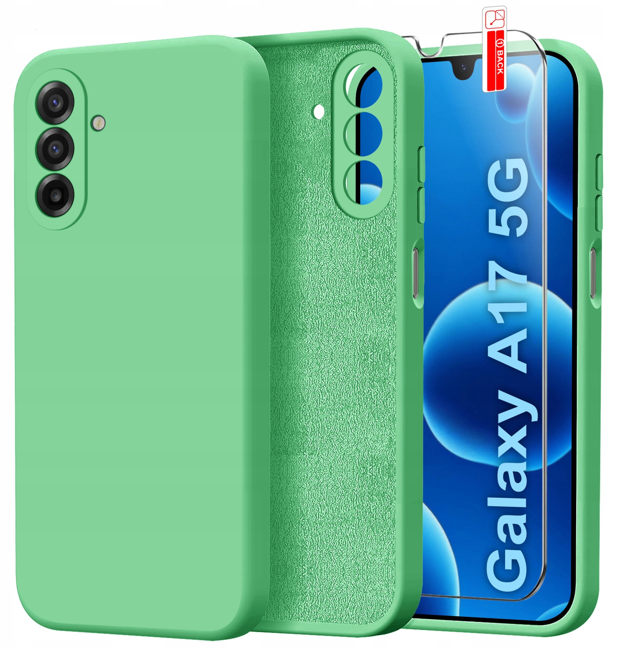 Etui do Samsung A17 5G CASE Silicone ELASTYCZNE + Szkło OCHRONNE 9H