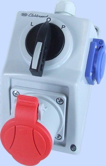 Elektromet Zestaw instalacyjny z gniazdem 4P L-0-P 32A IP54 (974013)