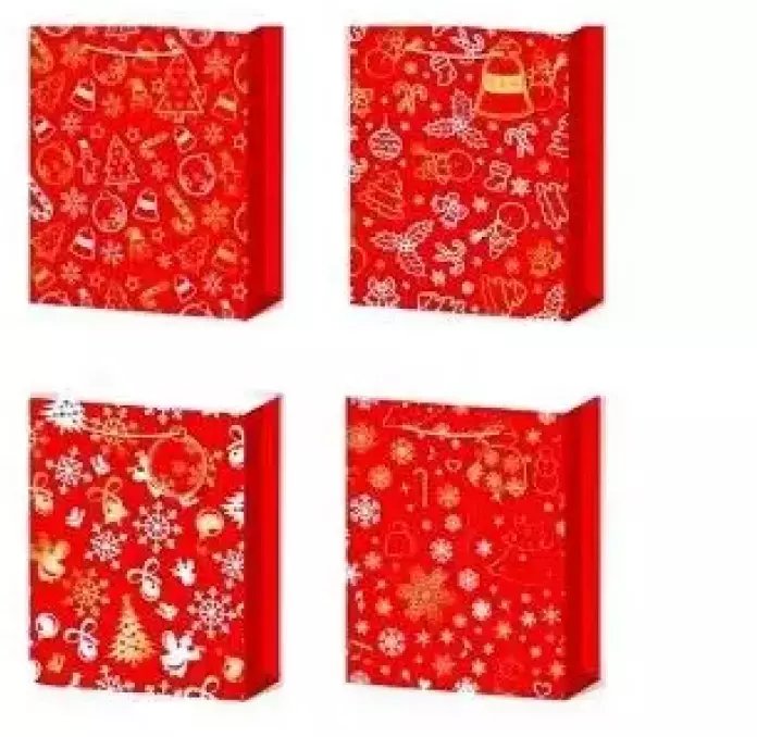 Torebka prezentowa M Boże Narodzenie brokat mix