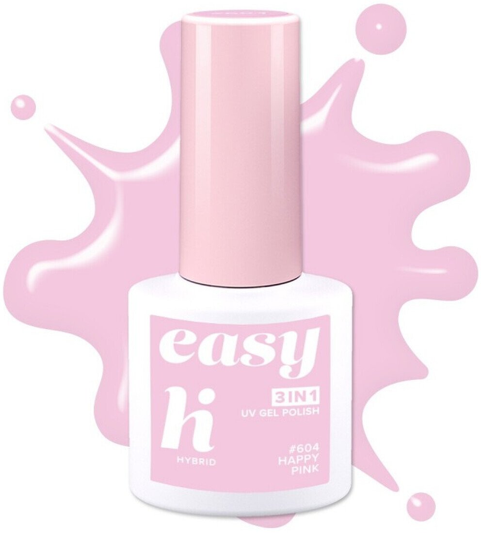Hi Hybrid Easy 3w1 Lakier hybrydowy 5ml Happy Pink (604)