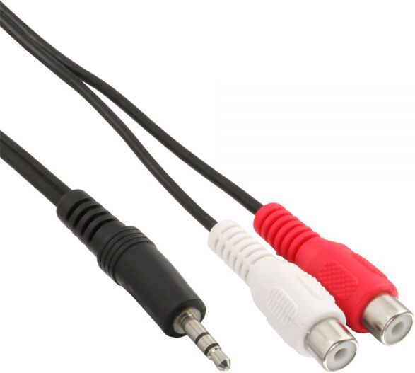 Kabel InLine Jack 3.5mm - RCA (Cinch) x2 5m czarny (89941D)
