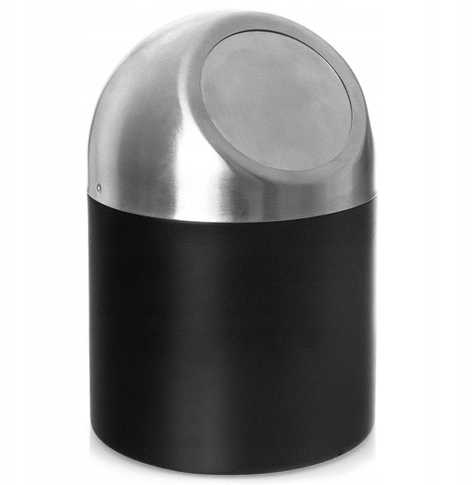 Kosz na śmieci łazienkowy stalowy BLACK 1,2 l