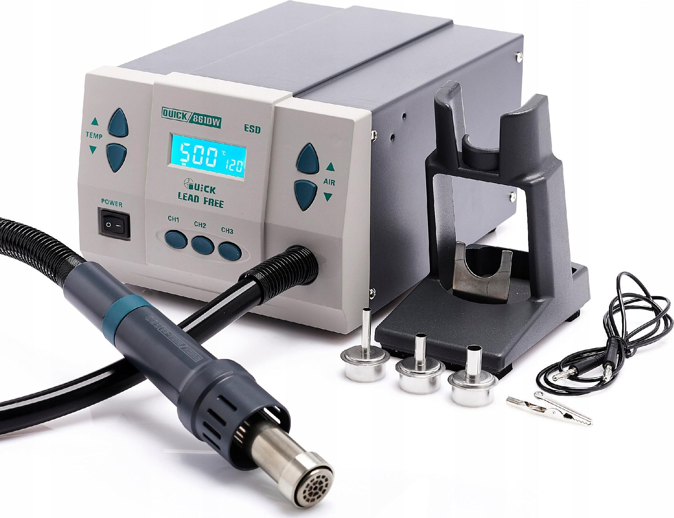 Techrebal Stacja lutownicza Hot-Air Quick 861DW 1000W