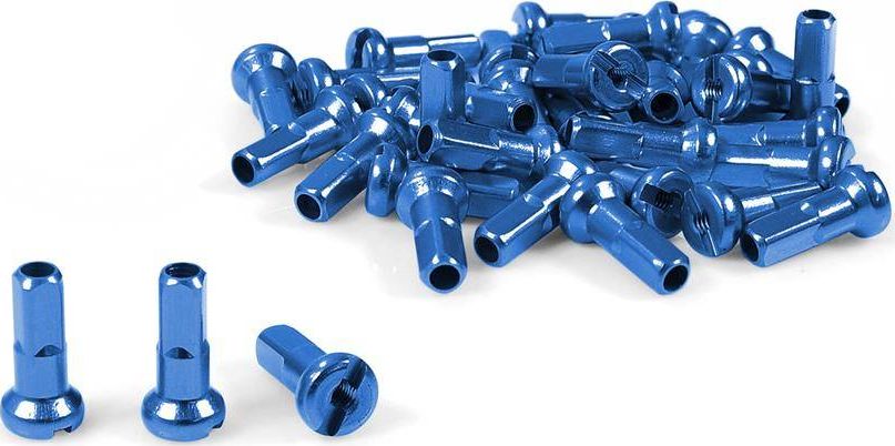 Cn Spoke Nypel aluminiowe marki CN Spoke AN12 długość 12mm, niebieski 36 szt.