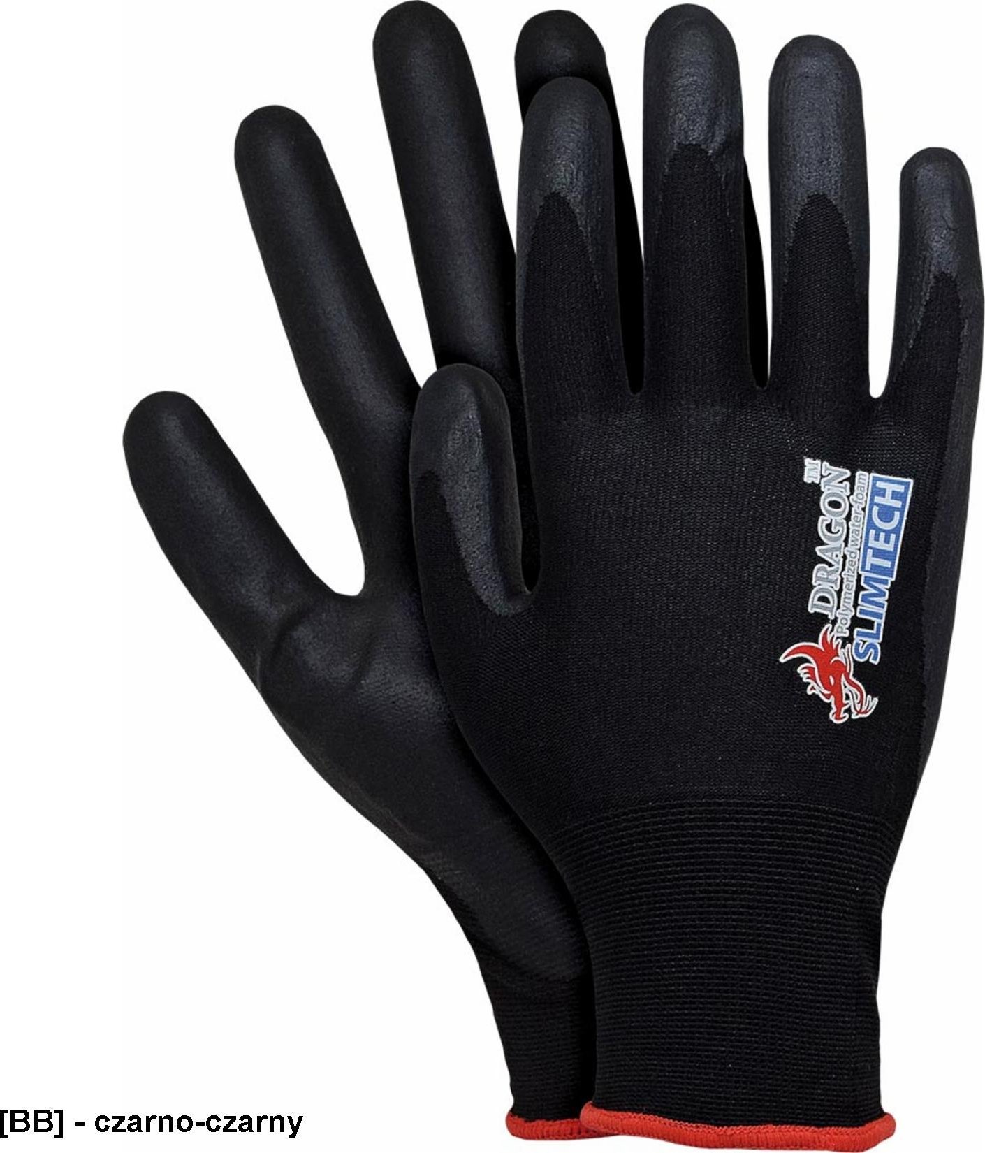 R.E.I.S. SLIMTECH - Rękawice ochronne powlekane, zakończone ściągaczem 7