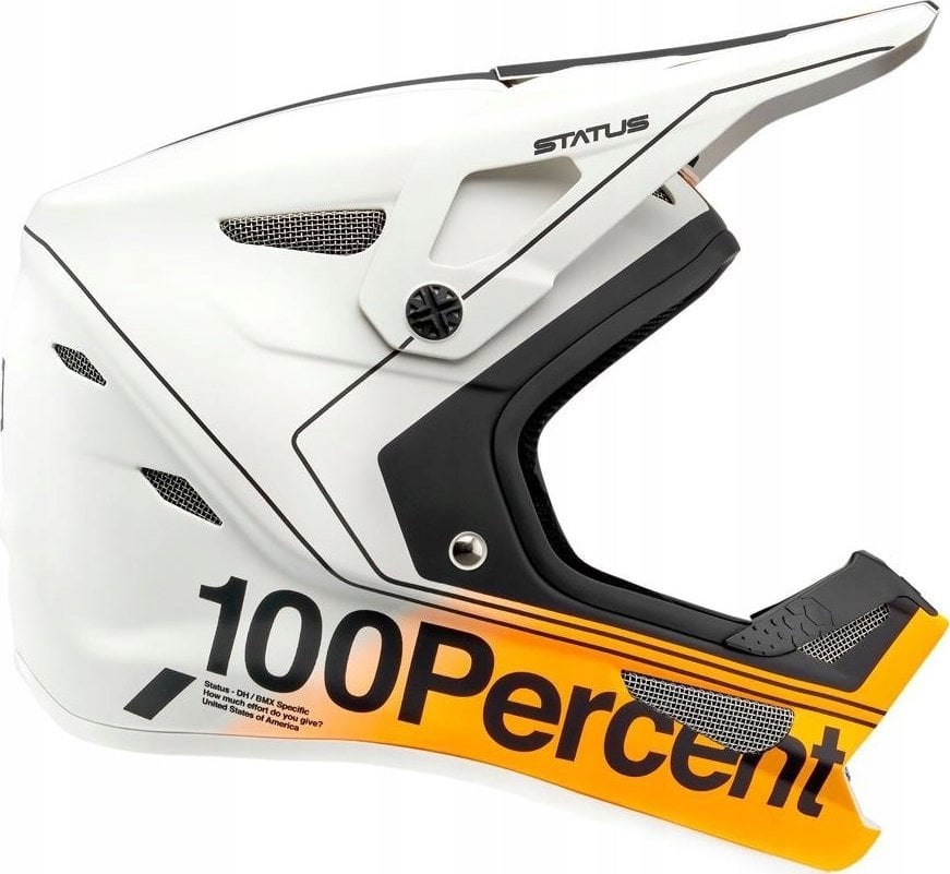 100% Kask full face juniorski 100% STATUS DH/BMX Helmet Carby Silver roz. S (47-48 cm) (NEW)