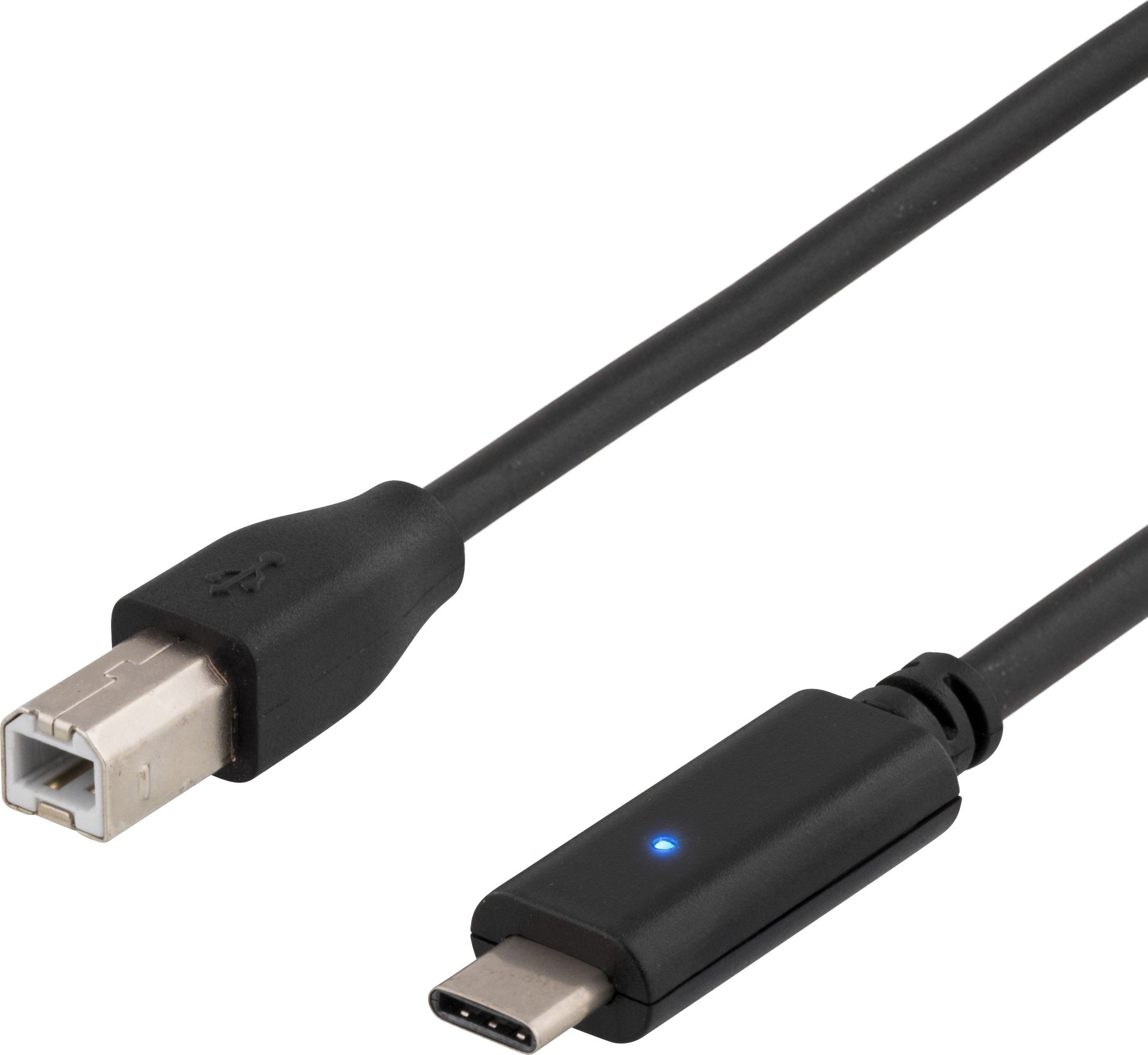 Kabel USB Deltaco USB-B - USB-B 2 m Czarny (USBC-1016)