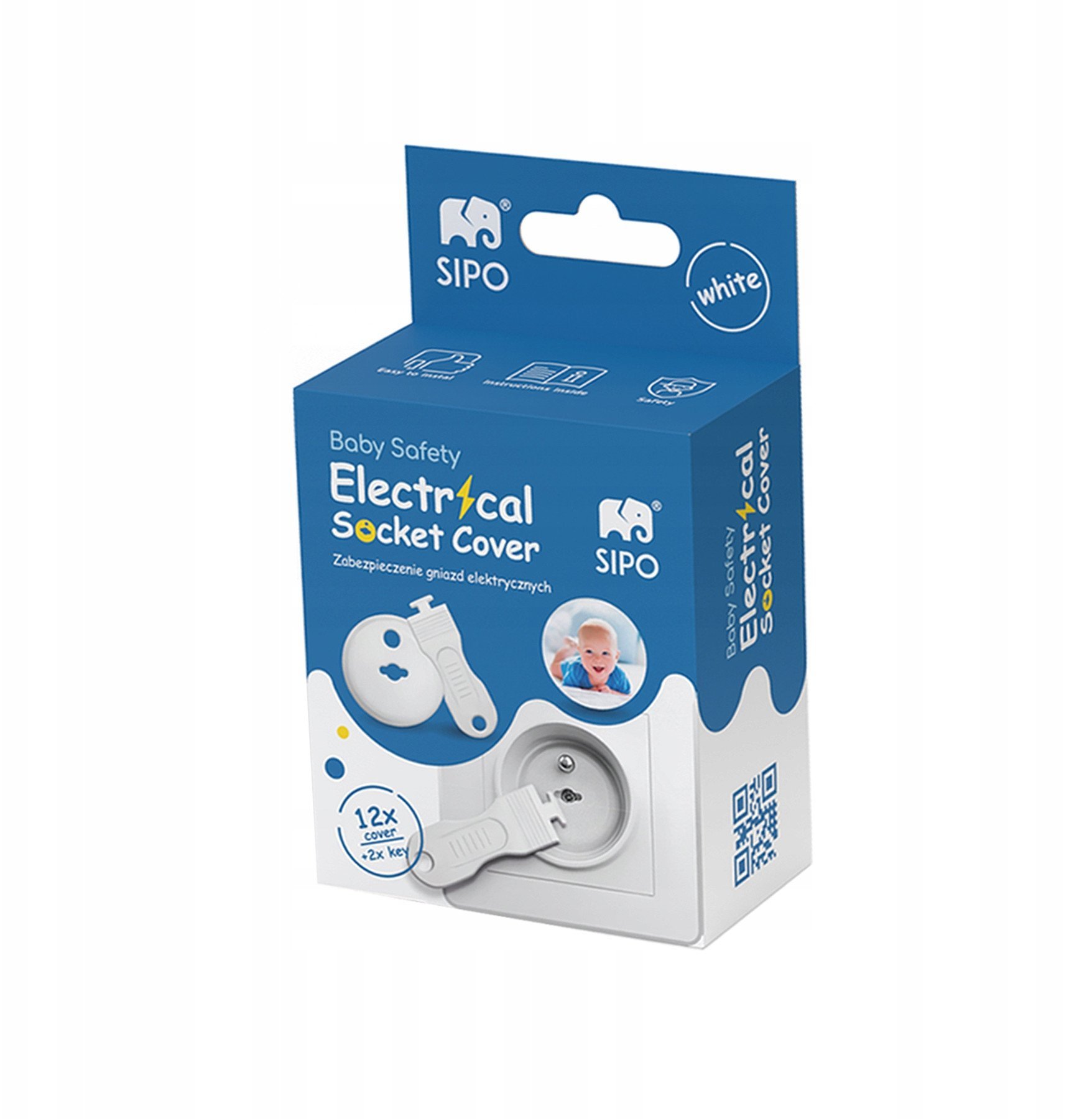 SIPO-SBS-C10 ZABEZPIECZENIE GNIAZDEK BIAŁE