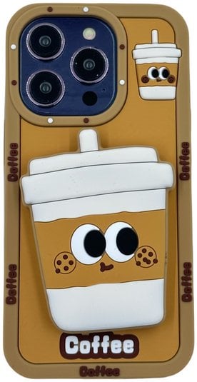 ETUI CASE 3D COFFEE Z PODSTAWKĄ IPHONE 15 standard