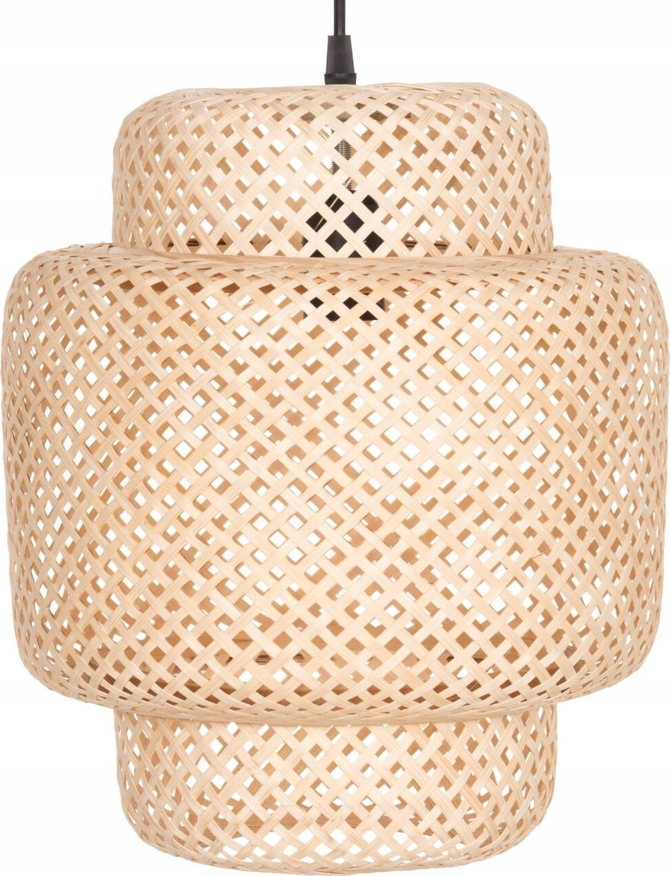 Lampa sufitowa z bambusowej plecionki, Ø 30 cm