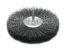 SZCZOTEX Szczotka druciana tarczowa 60mm z trzpieniem 6mm