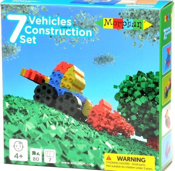 Klocki Morphun 7 Pojazdów Box 80 el.