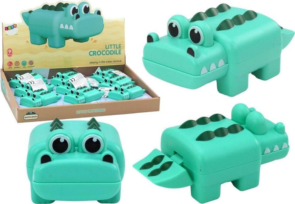 LeanToys Zabawka Do Kąpieli Krokodylek Nakręcany Zielony