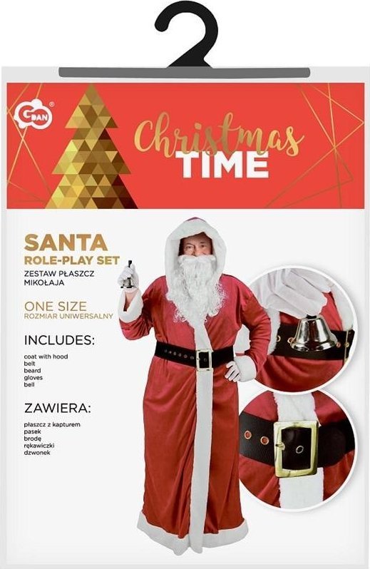 GoDan Strój Mikołaja welurowy rozm. uniwersalny