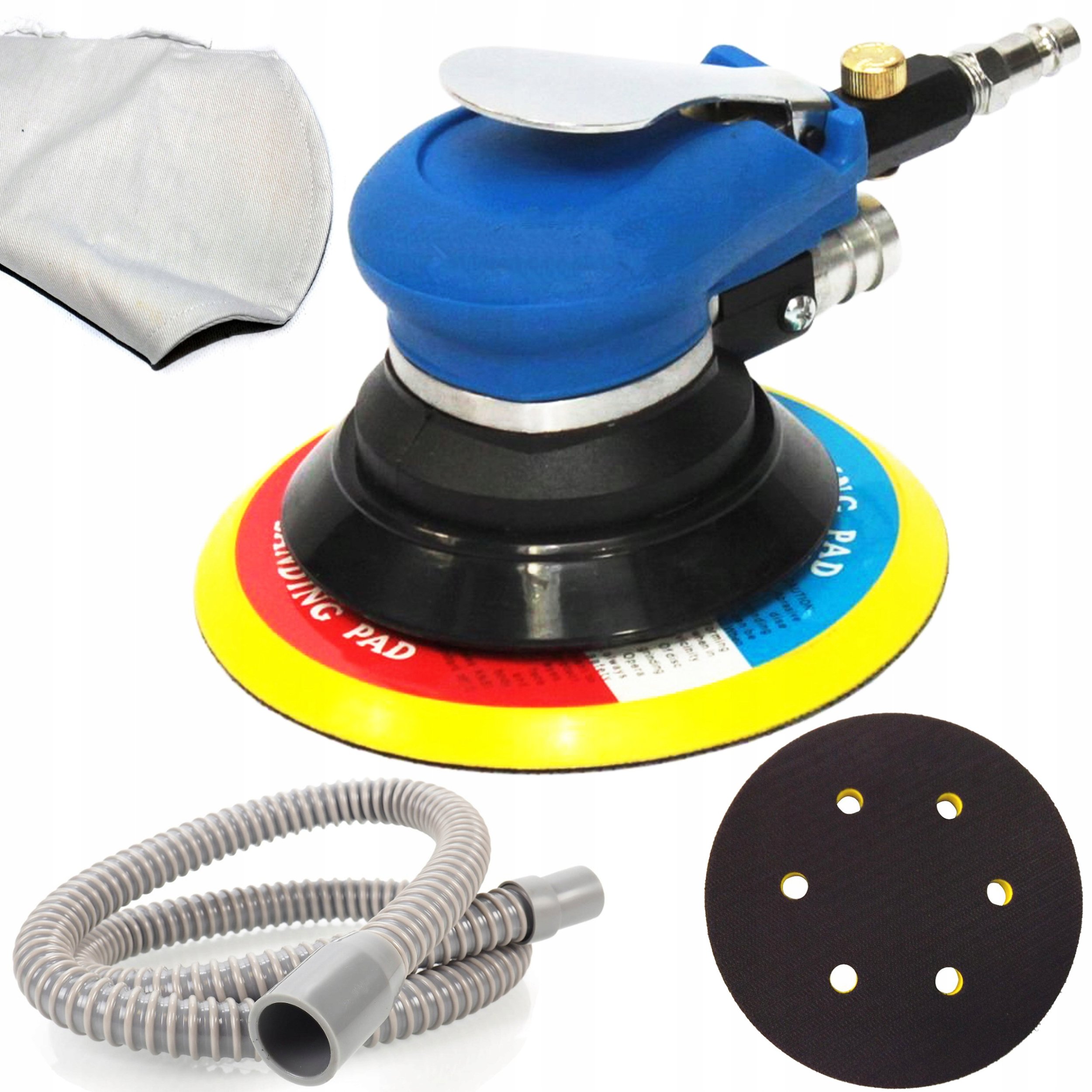 SZLIFIERKA MIMOŚRODOWA PNEUMATYCZNA OSCYLACYJNA POLERKA Z DYSKIEM 150 MM