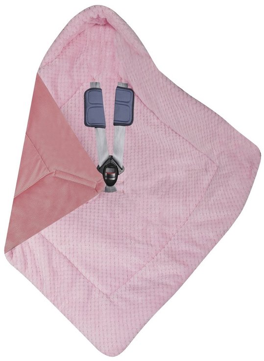 Kocyk zawijak do fotelika ocieplany 499 róż