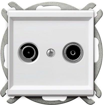 Ospel Gniazdo antenowe Sonata RTV końcowe białe (GPA-RK/m/00)