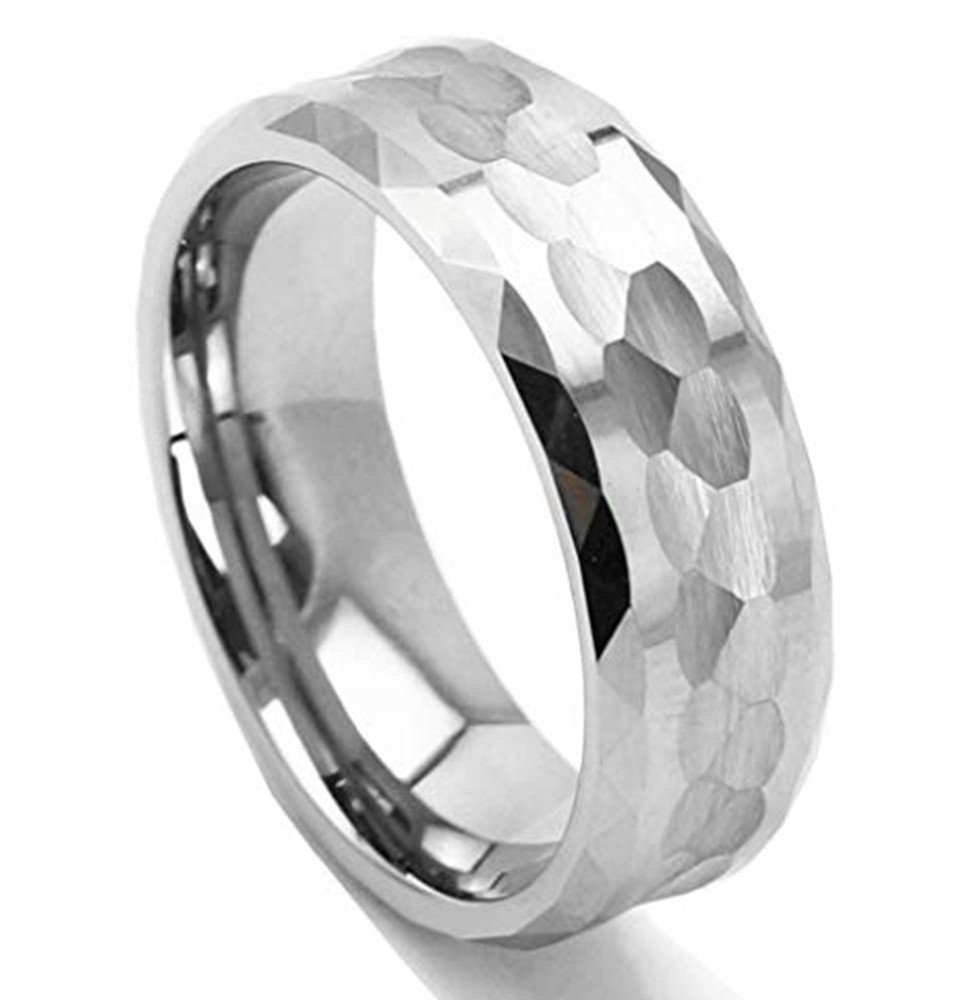 SREBRNY PIERŚCIONEK OBRĄCZKA ŚLUBNA STAL 316L r.17