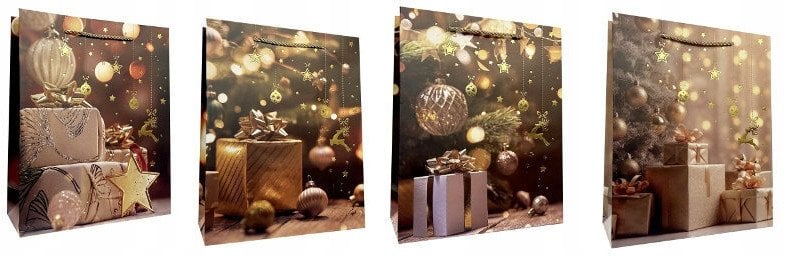 Torebka ozdobna prezentowa JP 3187B 26x32x10 cm mix cena za 1 szt