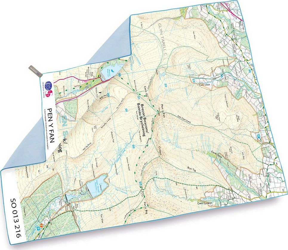 Lifeventure Ręcznik szybkoschnący SoftFibre OS Map Giant, Pen-Y-Fan