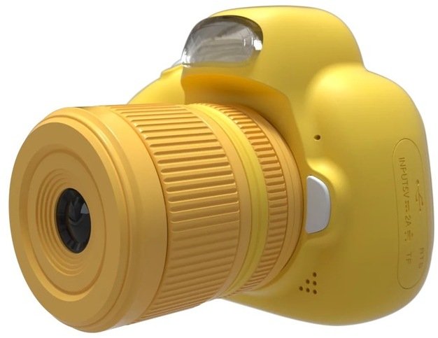 Aparat cyfrowy THD Camera foto digitala pentru copii, THD Pixels D6, aspect DSLR, rezolutie 18 megapixeli, galbena