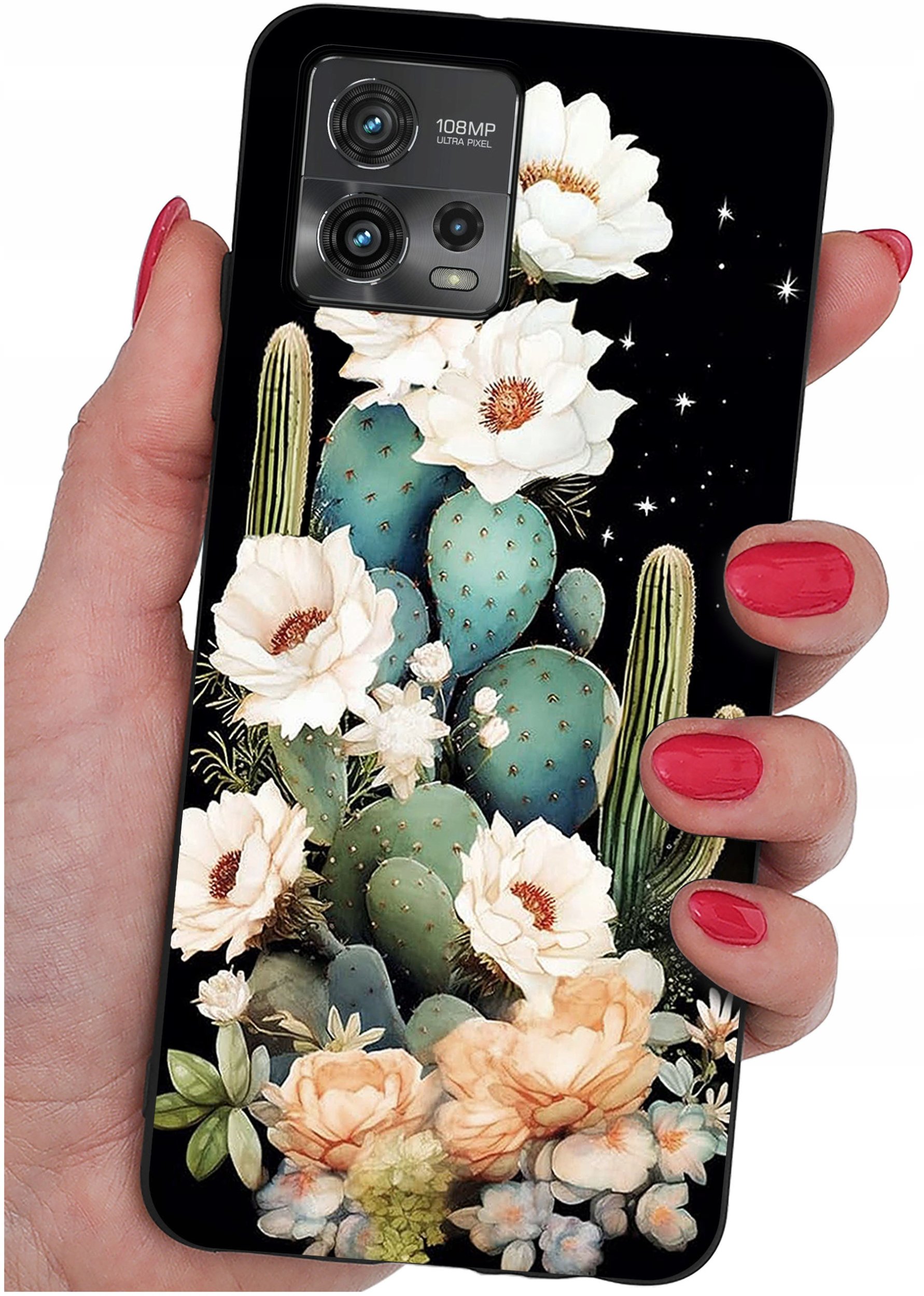 Etui do Motorola Moto G72 WZORY |SILIKONOWE MATT CASE + SZKŁO 9H