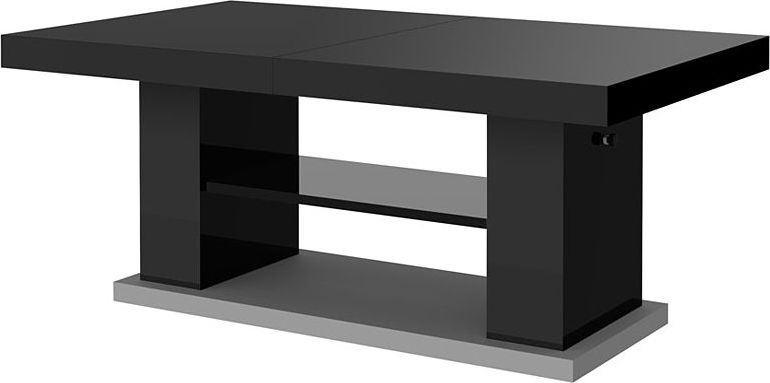 Elior Rozkładany ławostół czarny wysoki połysk - Armila 2X