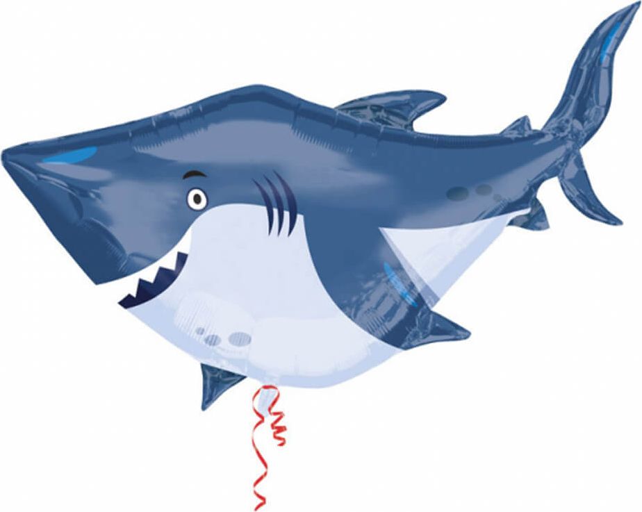 AMSCAN Balon foliowy Rekin - 101 x 81 cm - 1 szt. uniwersalny